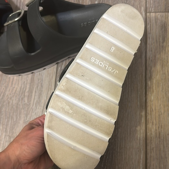 J slides platform two strap buckle slides sz 8 - Picture 3 of 3
